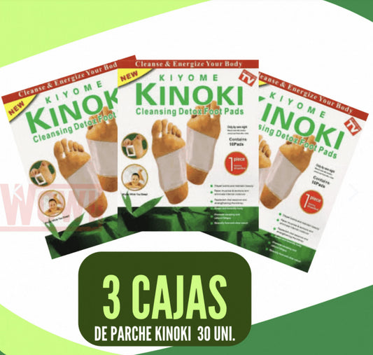 30 Parche Kinoki Desintoxicación (3 Cajas)